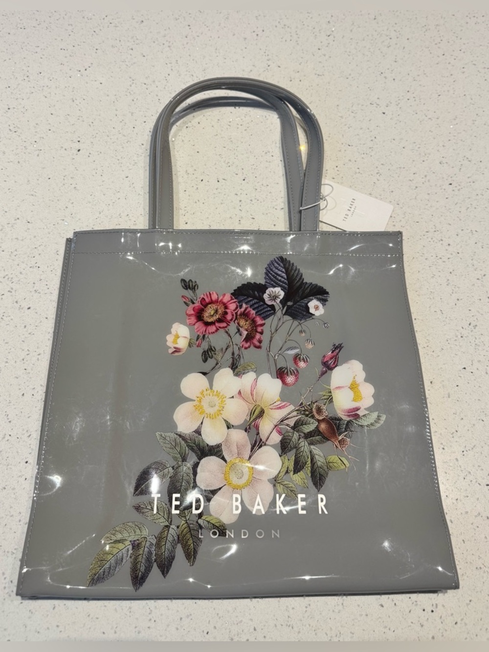 Ted Baker Grey PCV  Floral Tote